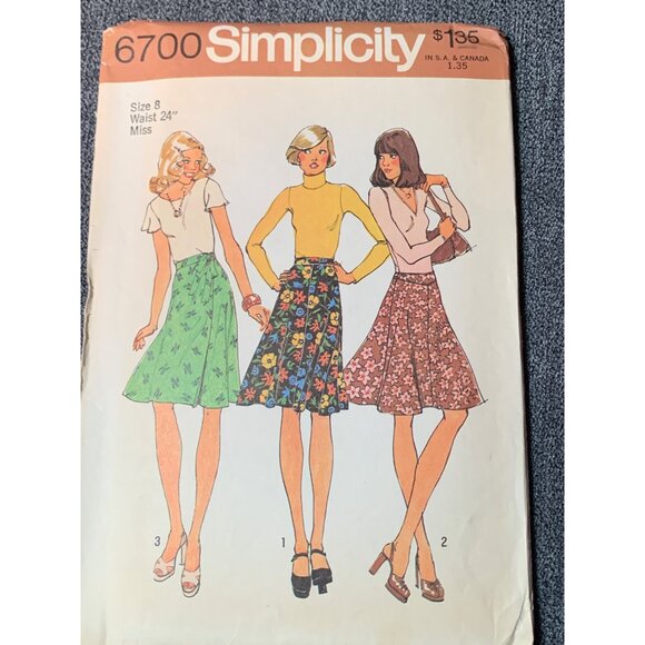 Simplicity Misses Skirt Pant Sewing Pattern sz 8 6700 - Picture 4 of 4